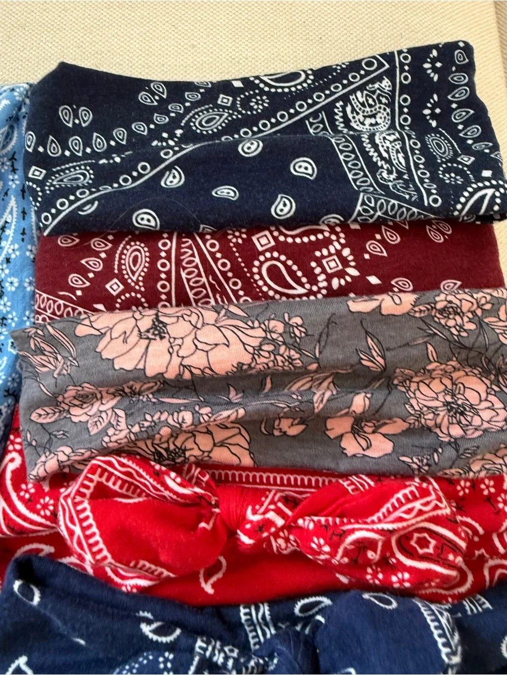 Assorted Paisley & Floral Headbands - Multi Color Set of 12